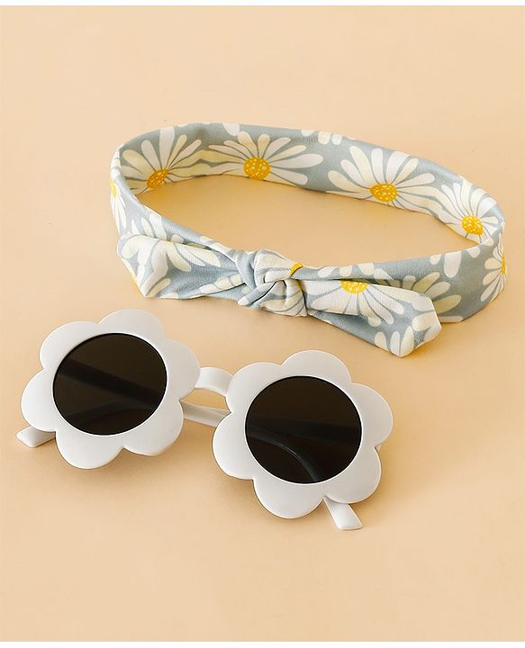 Babyhug Head Band & Sunglasses Combo Set - Blue
