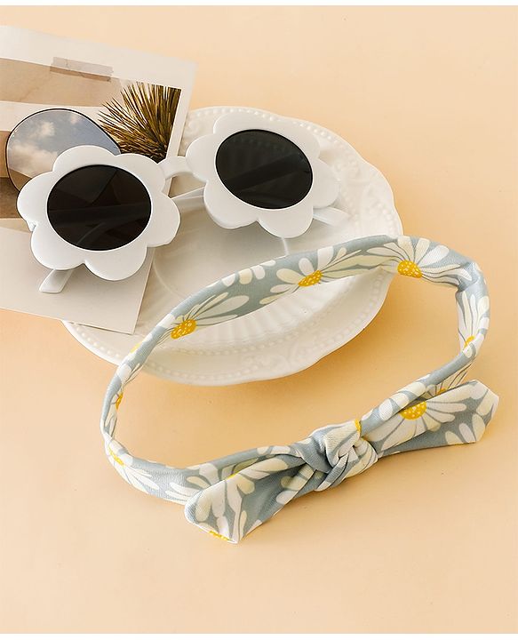 Babyhug Head Band & Sunglasses Combo Set - Blue