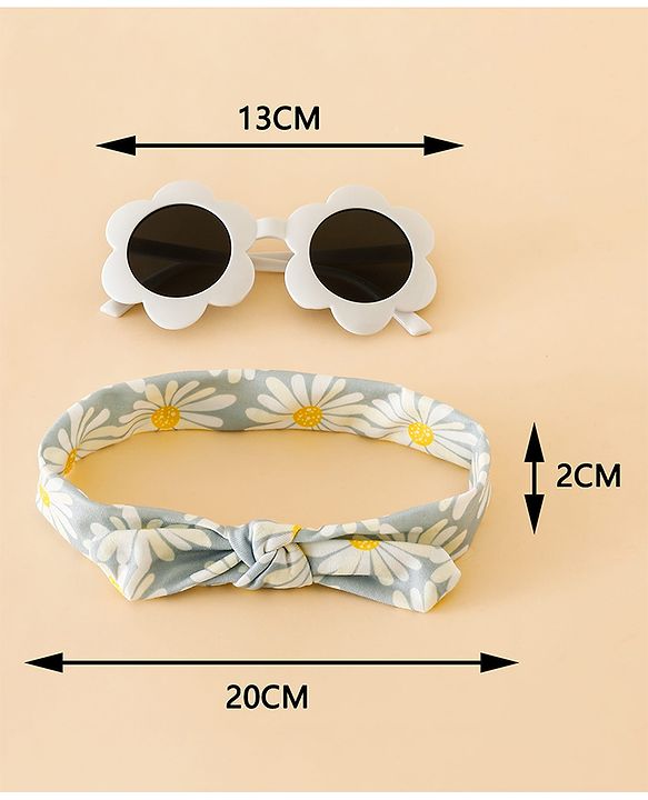Babyhug Head Band & Sunglasses Combo Set - Blue