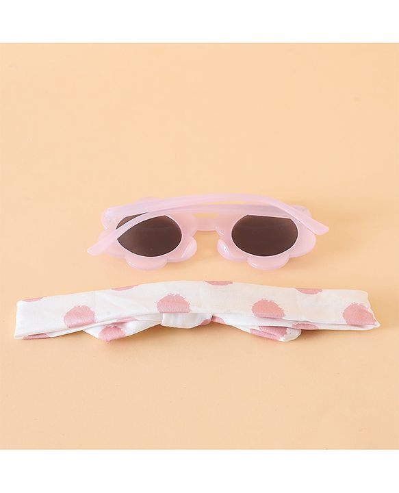 Babyhug Head Band & Sunglasses Combo Set - Pink