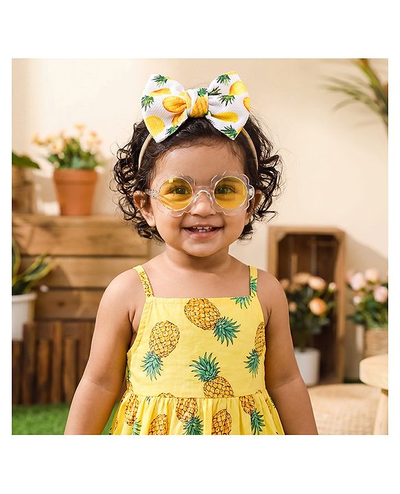 Babyhug Head Band & Sunglasses Combo Set - Yellow