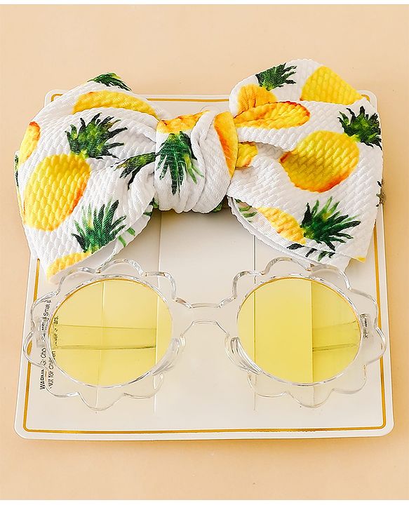 Babyhug Head Band & Sunglasses Combo Set - Yellow