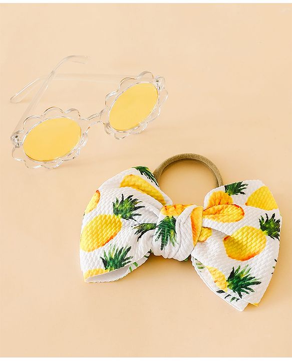 Babyhug Head Band & Sunglasses Combo Set - Yellow