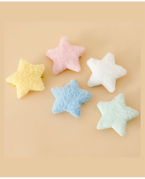Pine Kids Hair Pins and Clips With Star Design - Blue & Pink