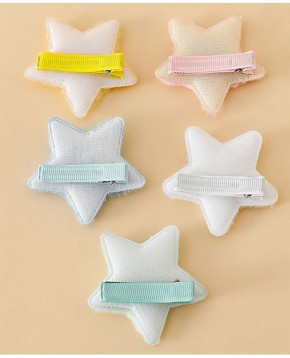 Pine Kids Hair Pins and Clips With Star Design - Blue & Pink