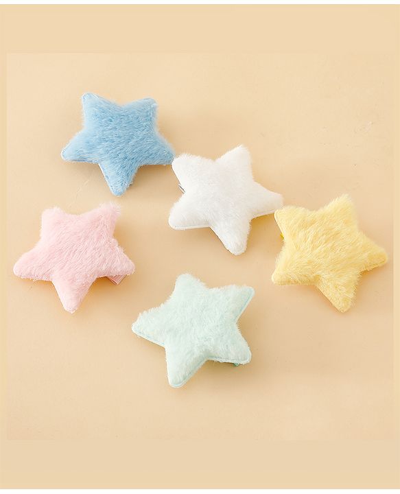 Pine Kids Hair Pins and Clips With Star Design - Blue & Pink