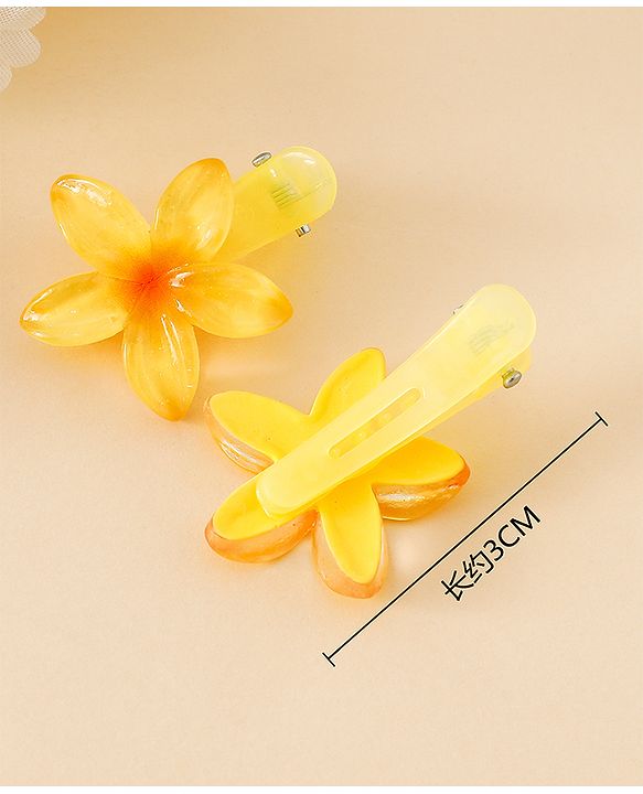 Babyhug Floral Bloom Hair Clips - PInk & Purple