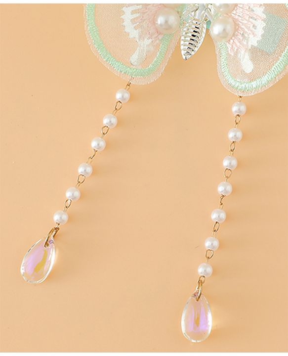 Pine Kids Butterfly Pearl Baby Hair Clip - Light Green
