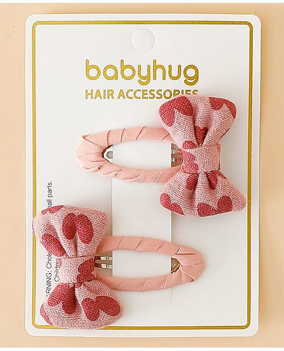 Babyhug Fashion Snap Hair Clips - Pink