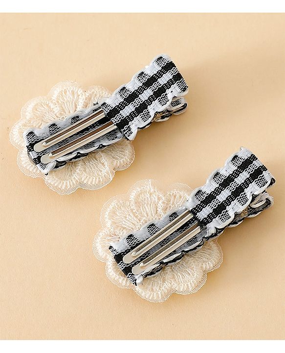 Babyhug Cute Hair Clips for Baby Girls - Red & White