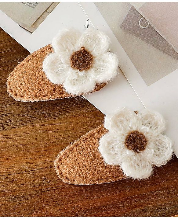 Babyhug Fashion Snap Hair Clips - Brown