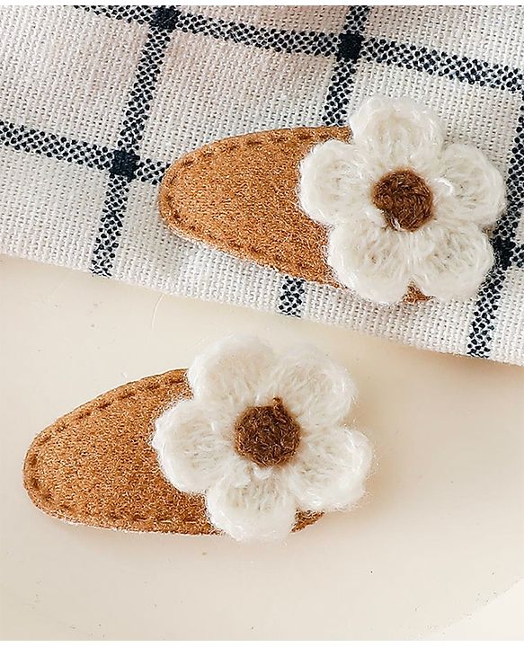 Babyhug Fashion Snap Hair Clips - Brown