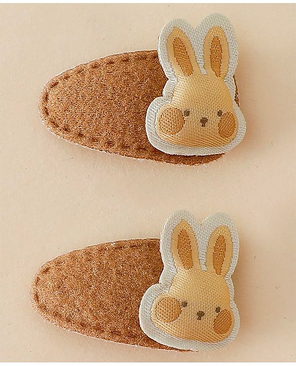 Babyhug  Adorable Rabbit Hair Pins - Brown