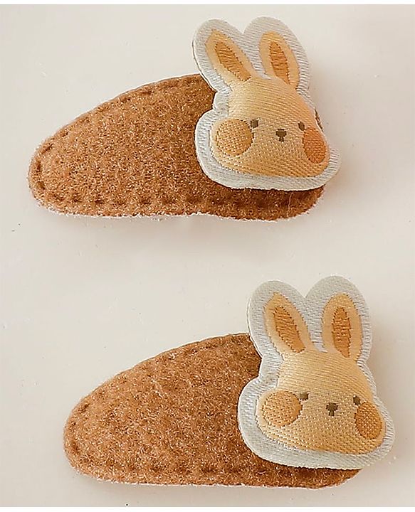 Babyhug  Adorable Rabbit Hair Pins - Brown