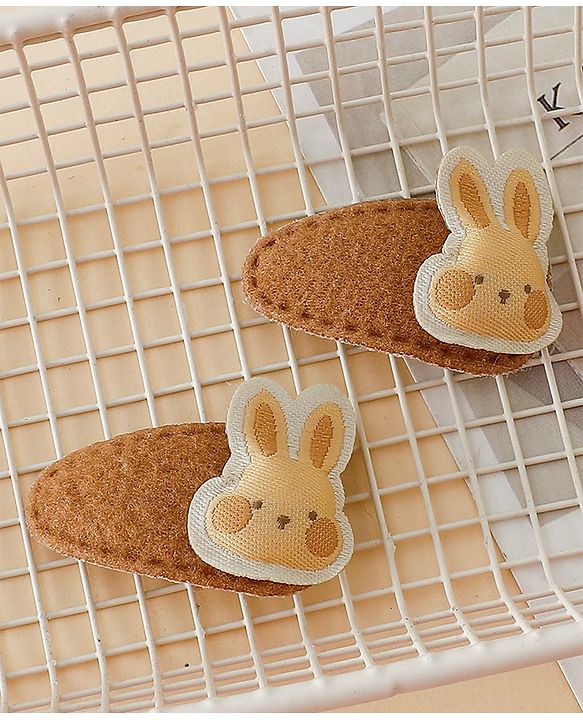 Babyhug  Adorable Rabbit Hair Pins - Brown
