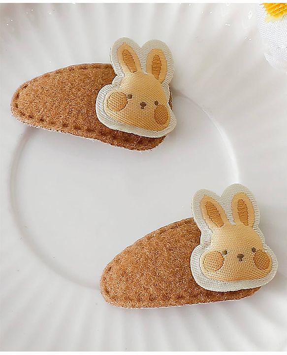 Babyhug  Adorable Rabbit Hair Pins - Brown