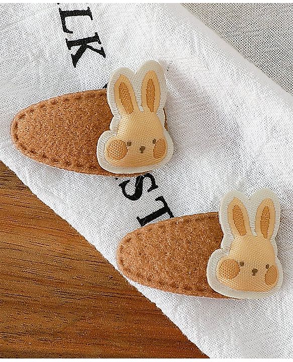 Babyhug  Adorable Rabbit Hair Pins - Brown