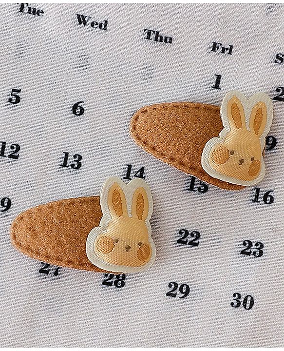 Babyhug  Adorable Rabbit Hair Pins - Brown
