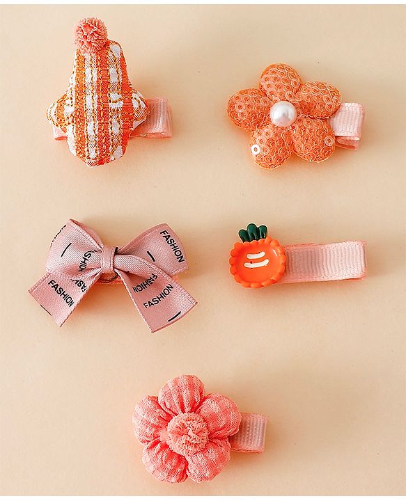 Babyhug Adorable Bow Blossom Hair Clip - Orange