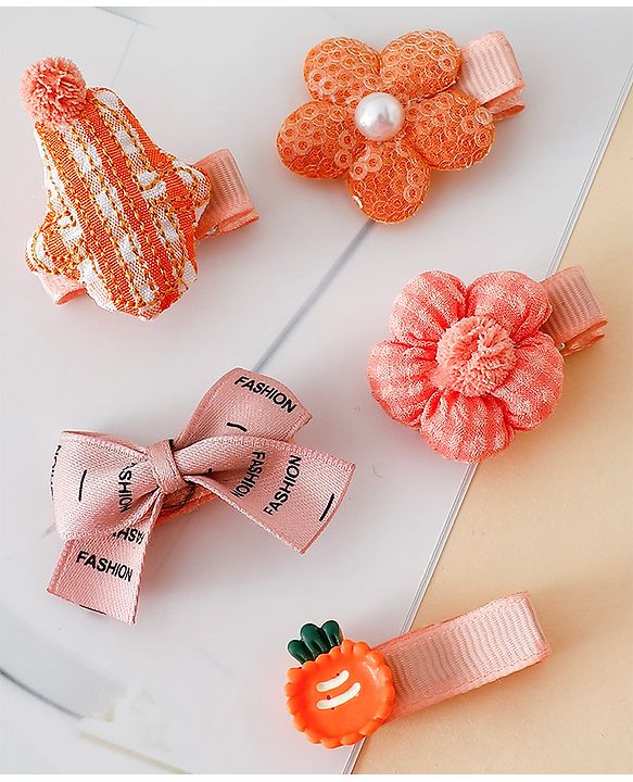 Babyhug Adorable Bow Blossom Hair Clip - Orange