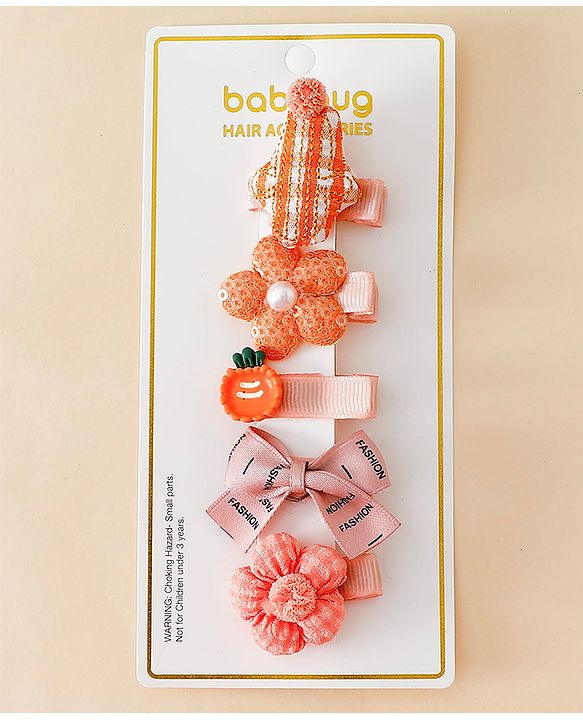 Babyhug Adorable Bow Blossom Hair Clip - Orange