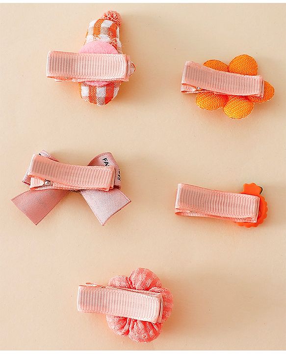 Babyhug Adorable Bow Blossom Hair Clip - Orange