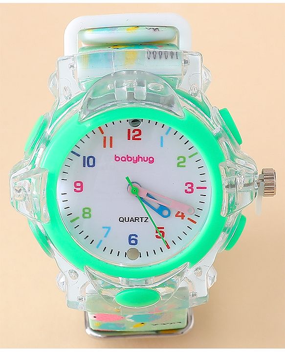 Babyhug Free Size Analog Watch - Green