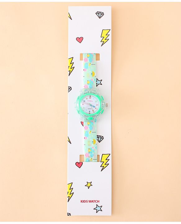 Babyhug Free Size Analog Watch - Green