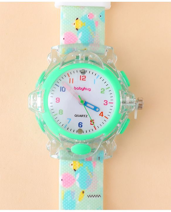 Babyhug Free Size Analog Watch - Green