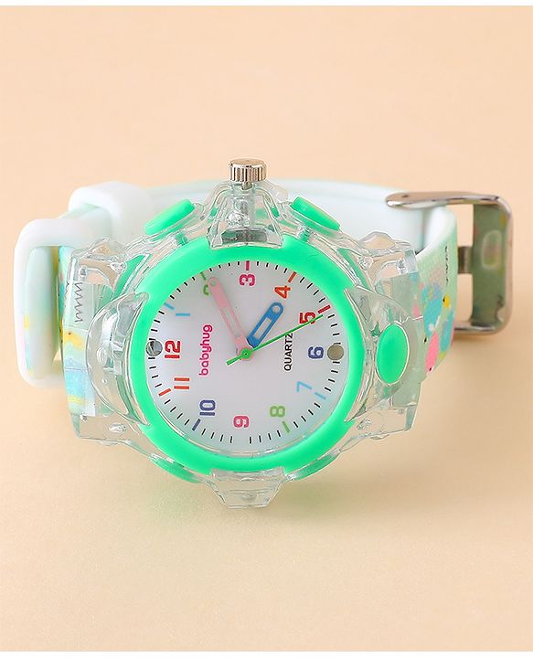 Babyhug Free Size Analog Watch - Green