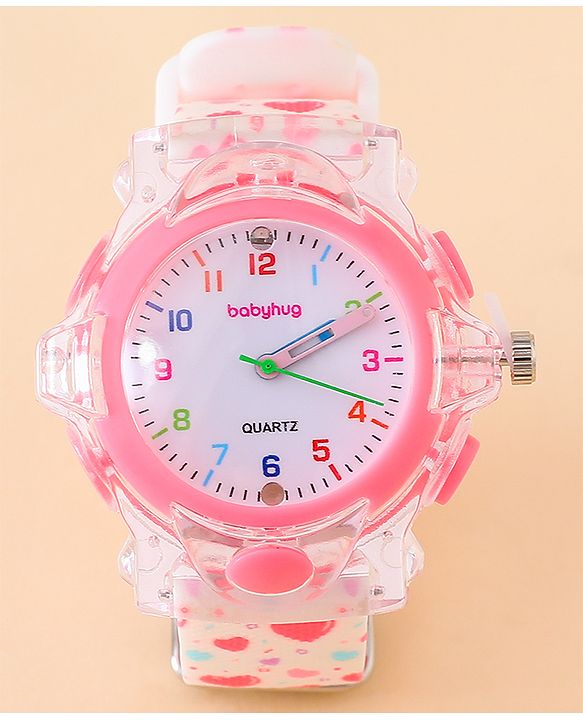 Babyhug Free Size Analog Watch - Pink