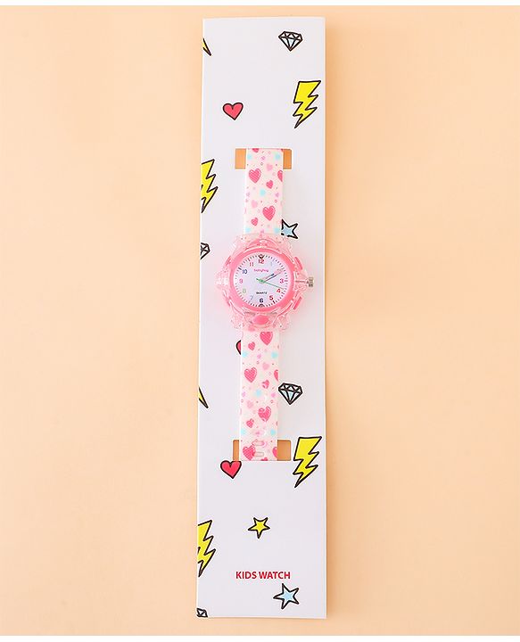 Babyhug Free Size Analog Watch - Pink