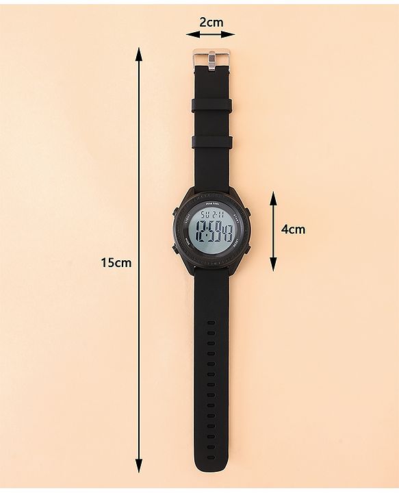 Pine Kids Free Size Digital Watch - Black