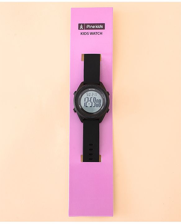 Pine Kids Free Size Digital Watch - Black