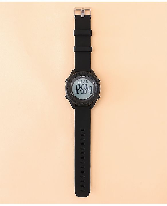 Pine Kids Free Size Digital Watch - Black