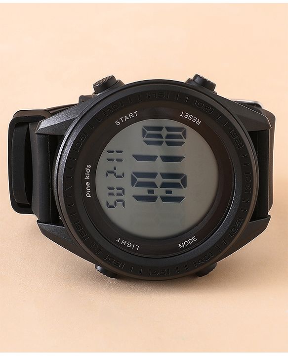 Pine Kids Free Size Digital Watch - Black