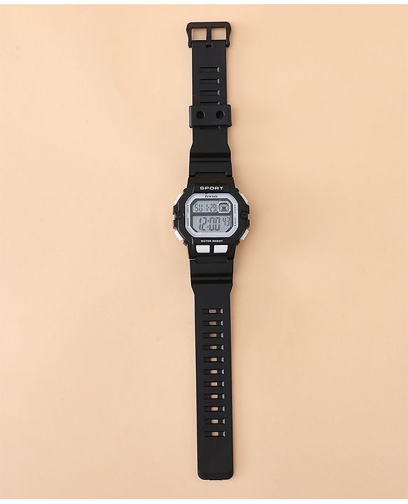 Pine Kids Free Size Digital Watch - Black