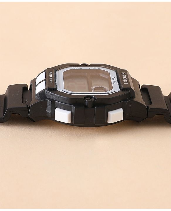 Pine Kids Free Size Digital Watch - Black