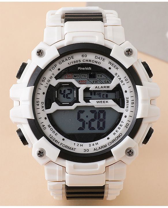 Pine Kids Free Size Digital Watch - Black