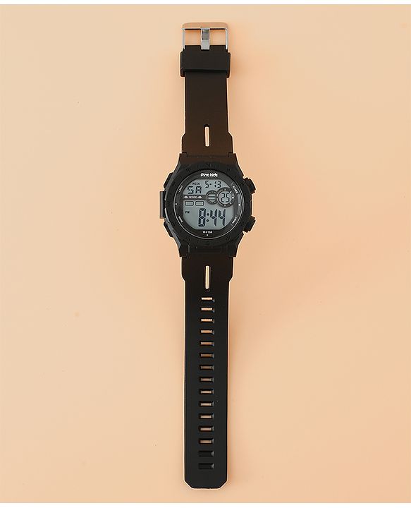 Pine Kids Free Size Digital Watch - Black
