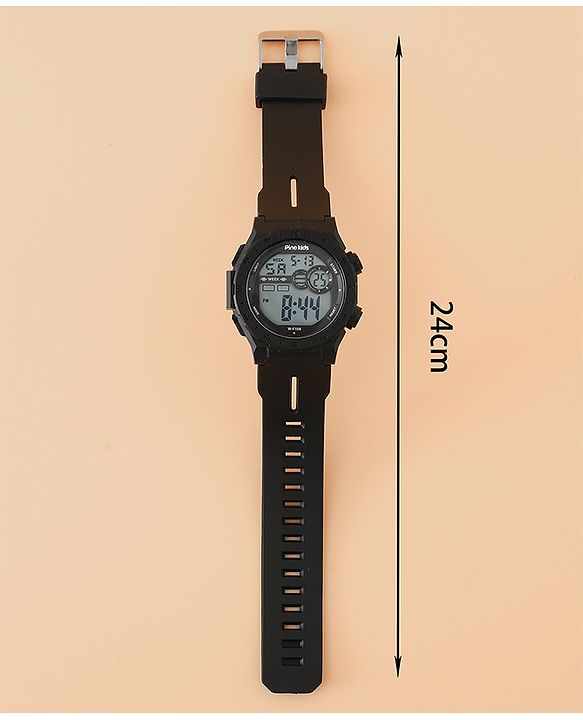 Pine Kids Free Size Digital Watch - Black