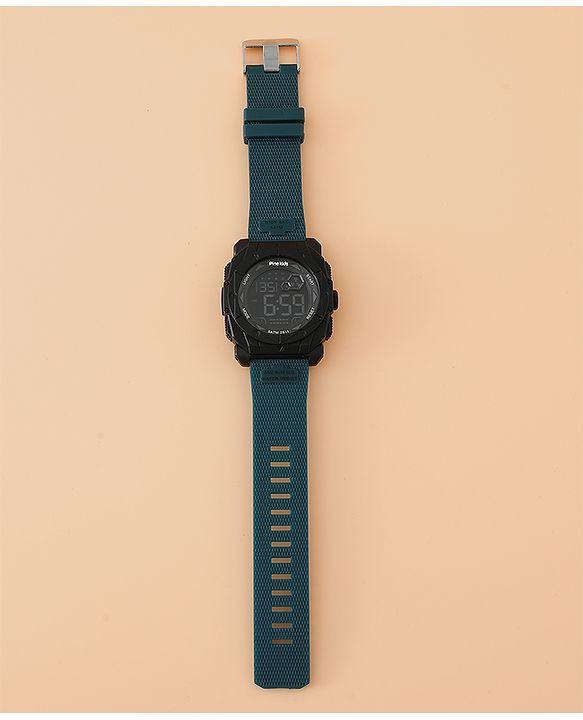 Pine Kids Free Size Digital Watch - Peacock Blue