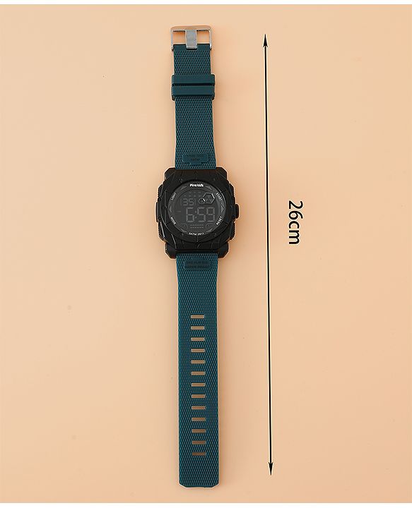 Pine Kids Free Size Digital Watch - Peacock Blue