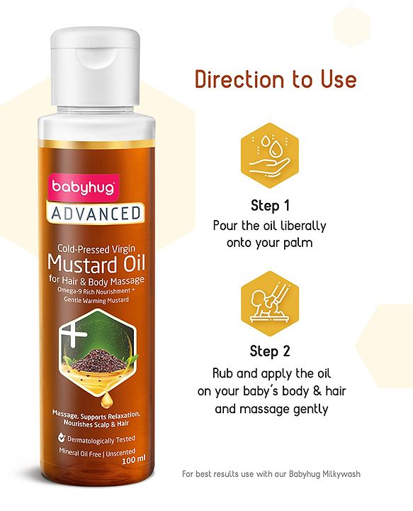 Babyhug Advanced Cold-Pressed Virgin Mustard Oil - 500 ml