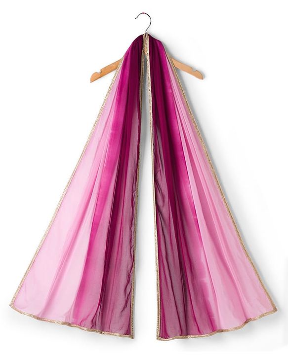 Pine Kids Woven Half Sleeves Choli Lagenga Dupattta Set with Floral Foil Print &  Sequinned Embroidery - Pink