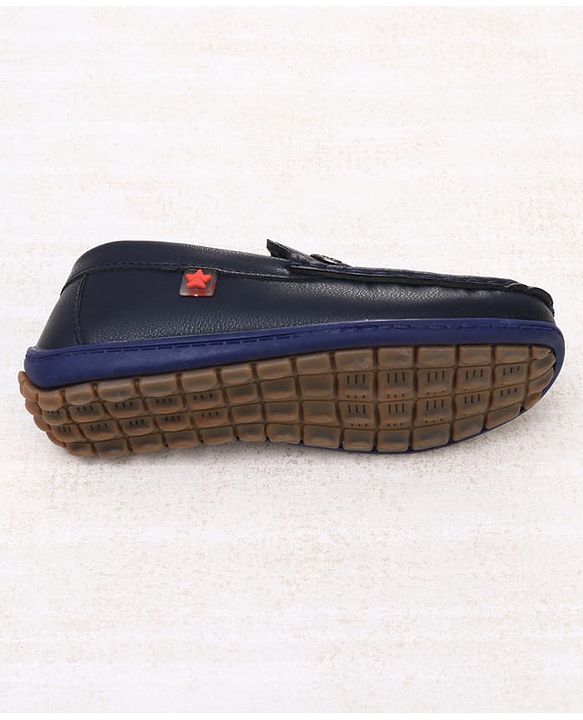 Cute Walk by Babyhug Slip On Formal & Party Wear Shoes With Applique - Navy Blue