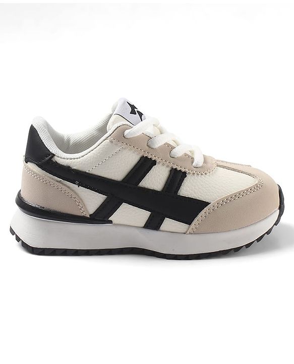 Cute Walk by Babyhug Lace Up Solid Sneaker Shoes - Black