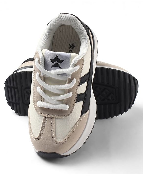 Cute Walk by Babyhug Lace Up Solid Sneaker Shoes - Black