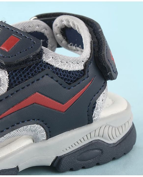 Cute Walk by Babyhug Velcro Closure Solid Sandals - Navy Blue