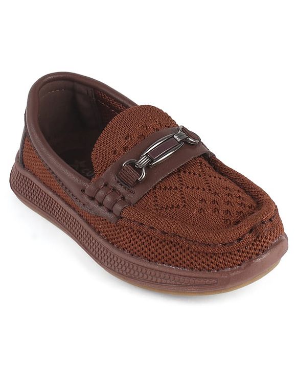 Cute Walk by Babyhug Slip On Formal & Party Wear Shoes With Applique -Brown
